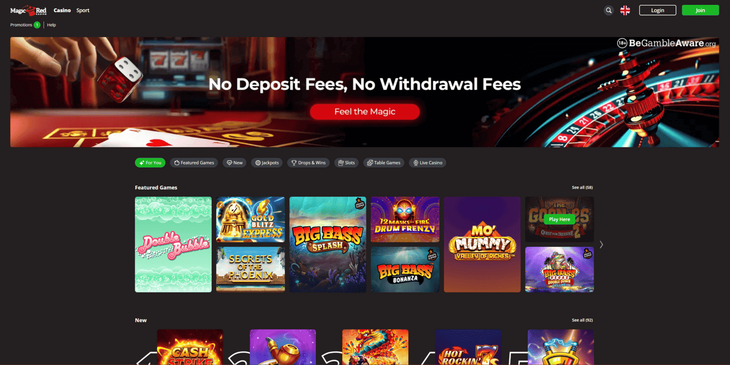 MagicRed Casino in UK