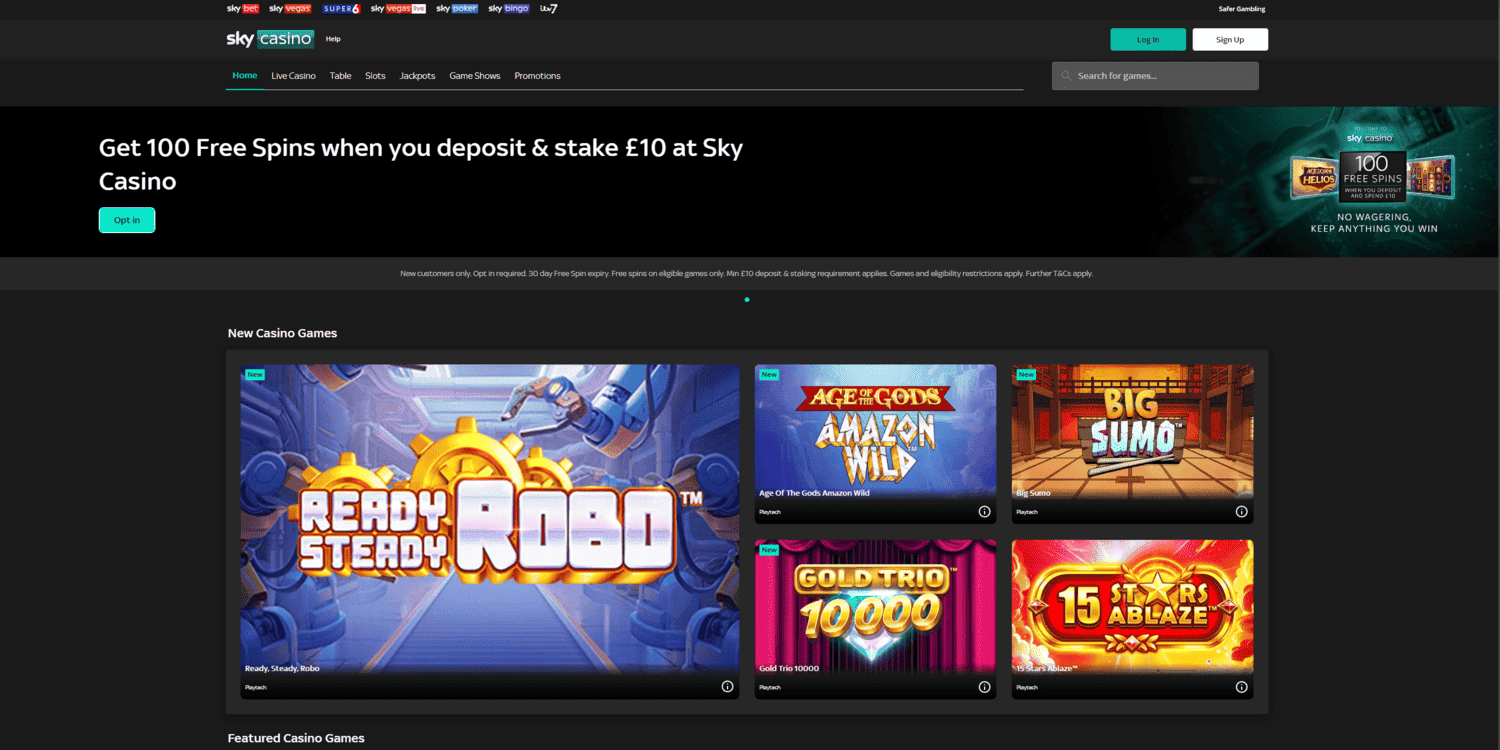 Sky Bet Casino in UK