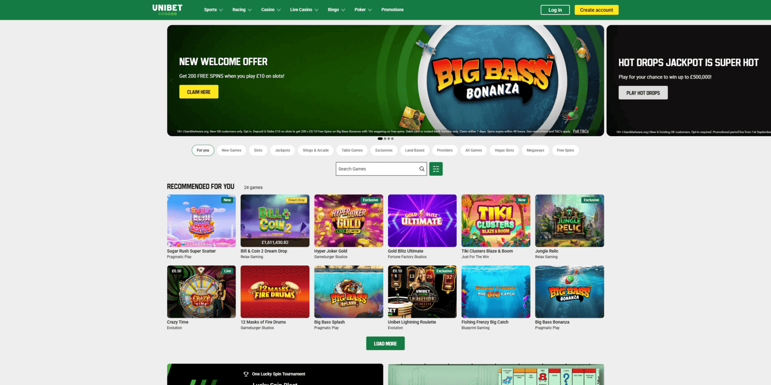 Unibet Casino in UK